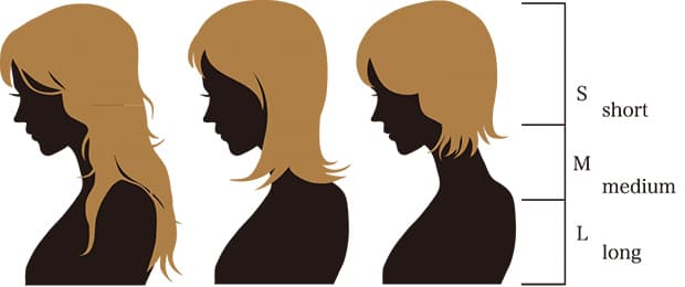 髪の長さ比較表